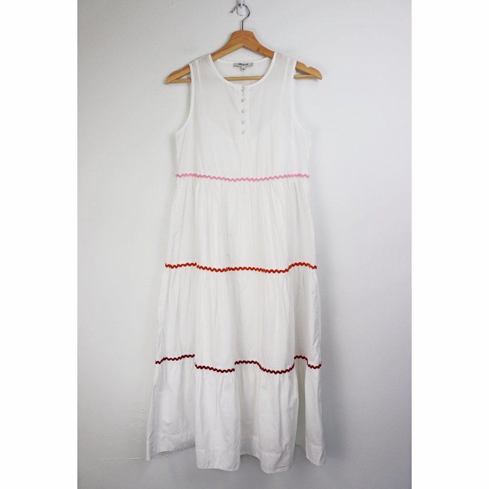 NWT Madewell Rickrack Cattail Dress in White XS - Picture 4 of 10